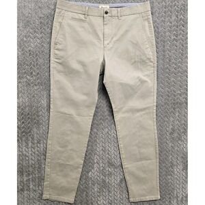 Perk Feel Good Chinos Slim Fit Stretch Light Khaki Mens Pants Size 34x32 EUC